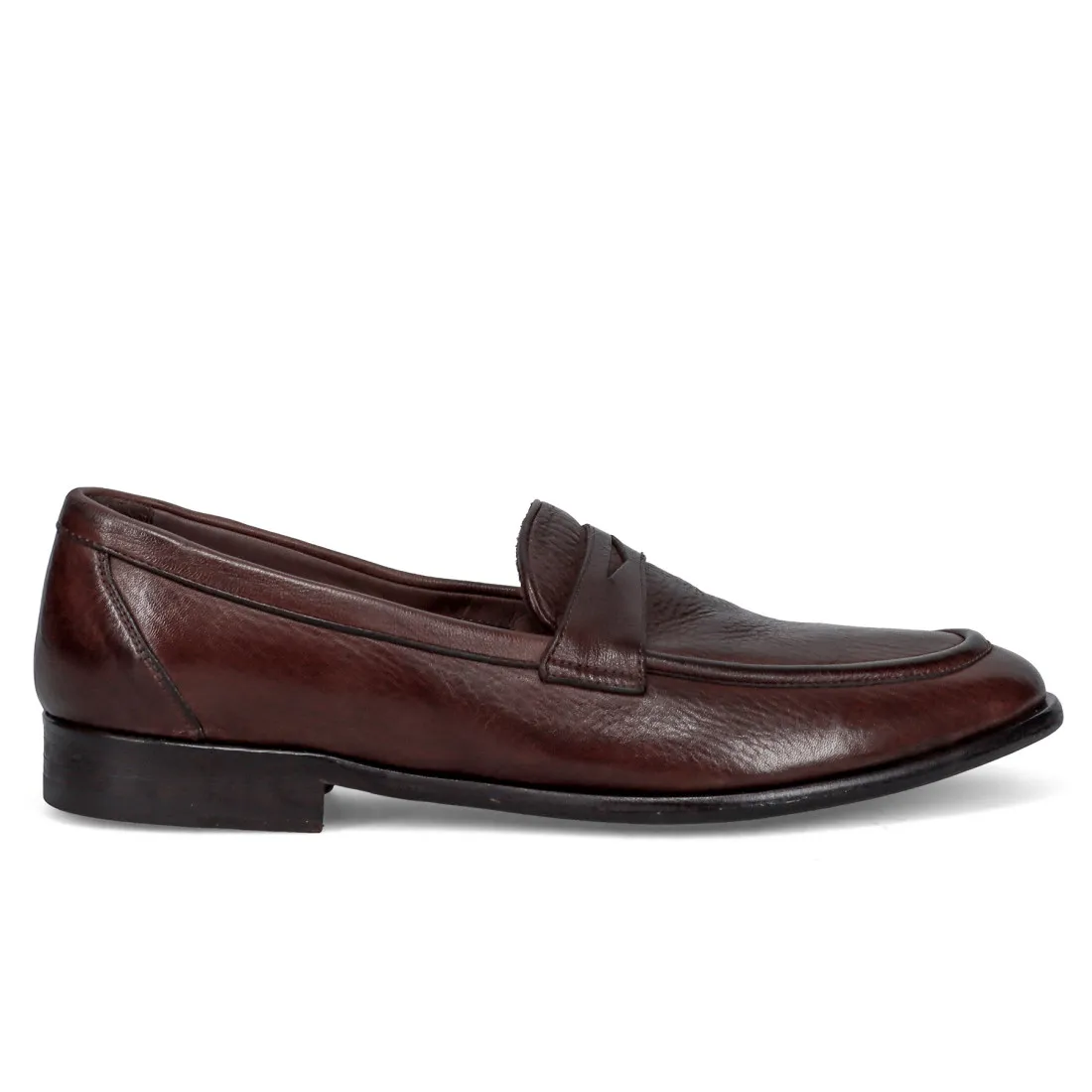 Mocassino da uomo Sturlini Match 7302 in pelle marrone