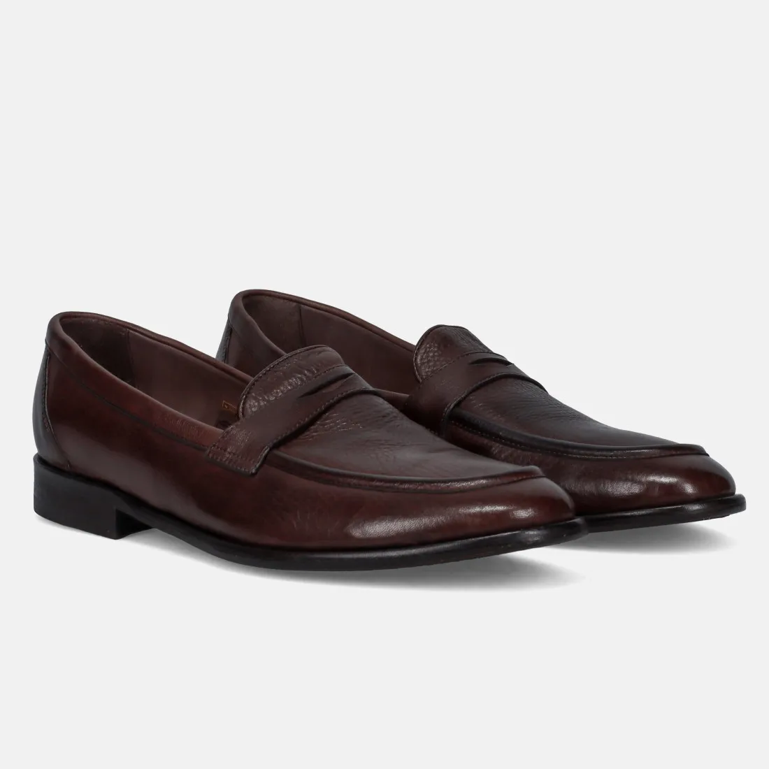 Mocassino da uomo Sturlini Match 7302 in pelle marrone
