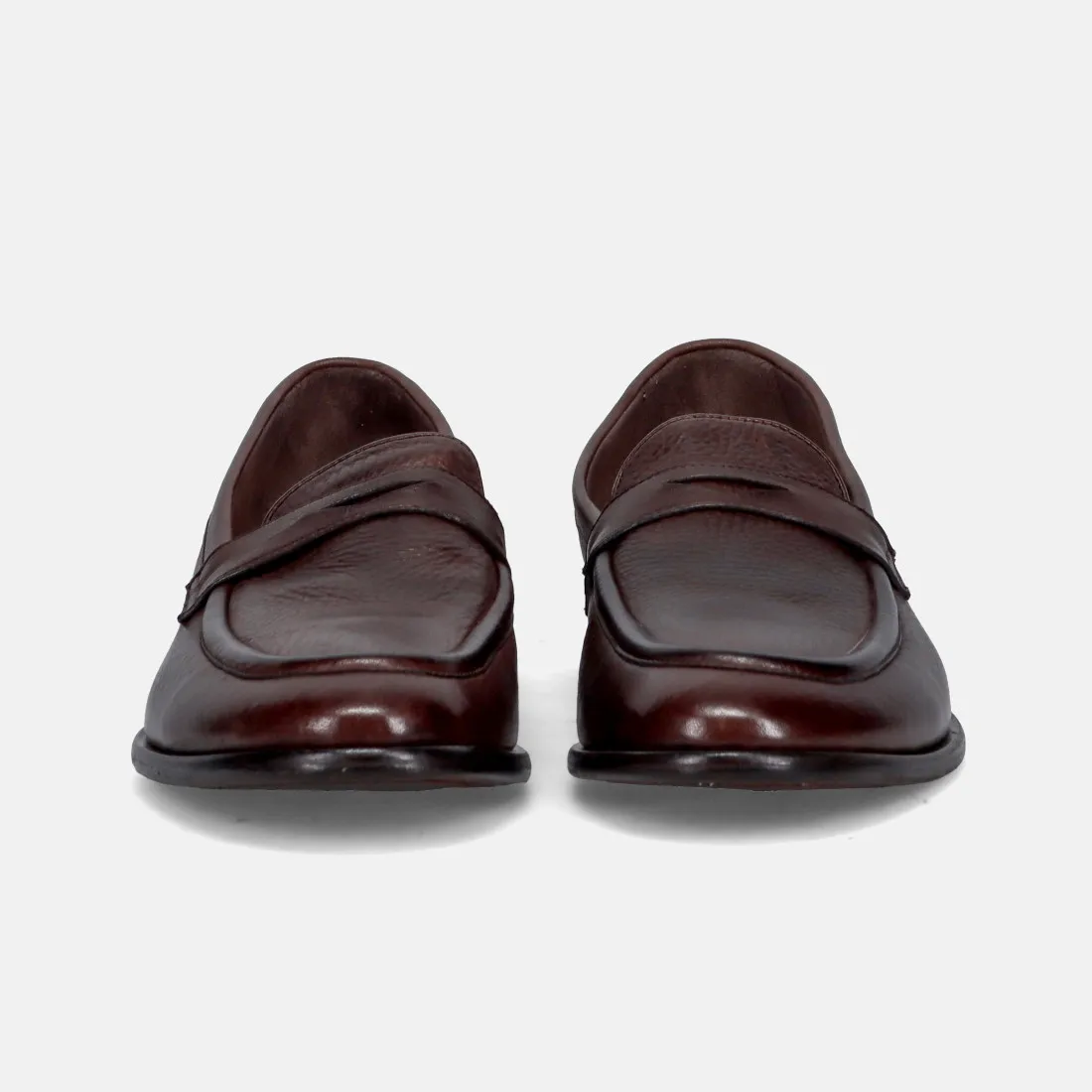 Mocassino da uomo Sturlini Match 7302 in pelle marrone