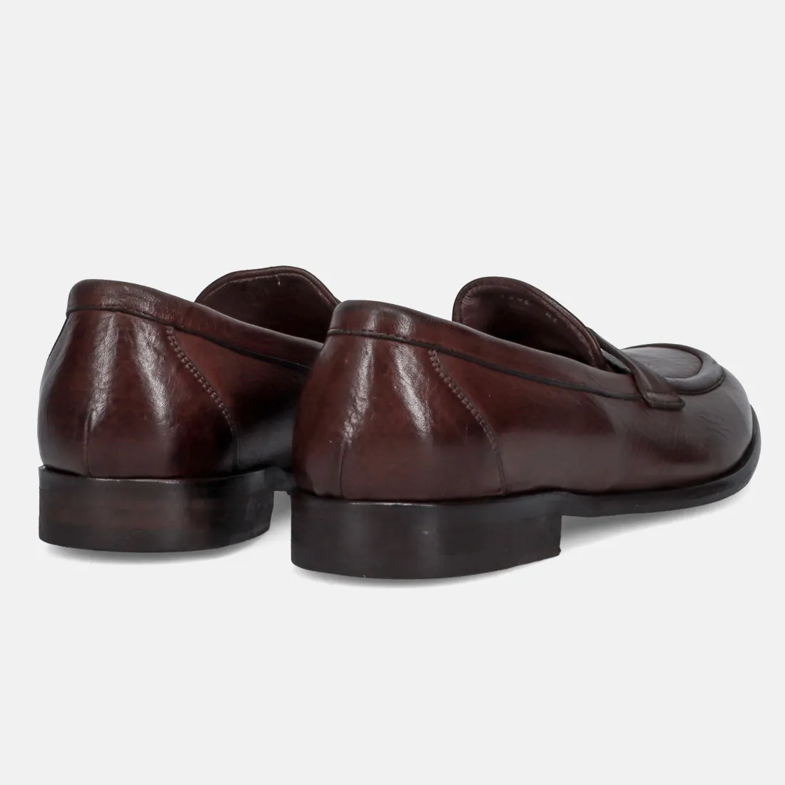 Mocassino da uomo Sturlini Match 7302 in pelle marrone