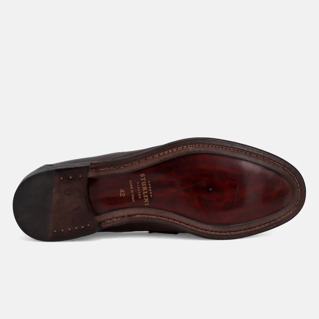 Mocassino da uomo Sturlini Match 7302 in pelle marrone