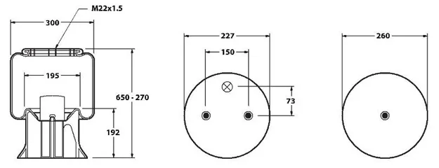 Molla ad aria completa per semirimorchi SCHMITZ/SCANIA/WEWELER