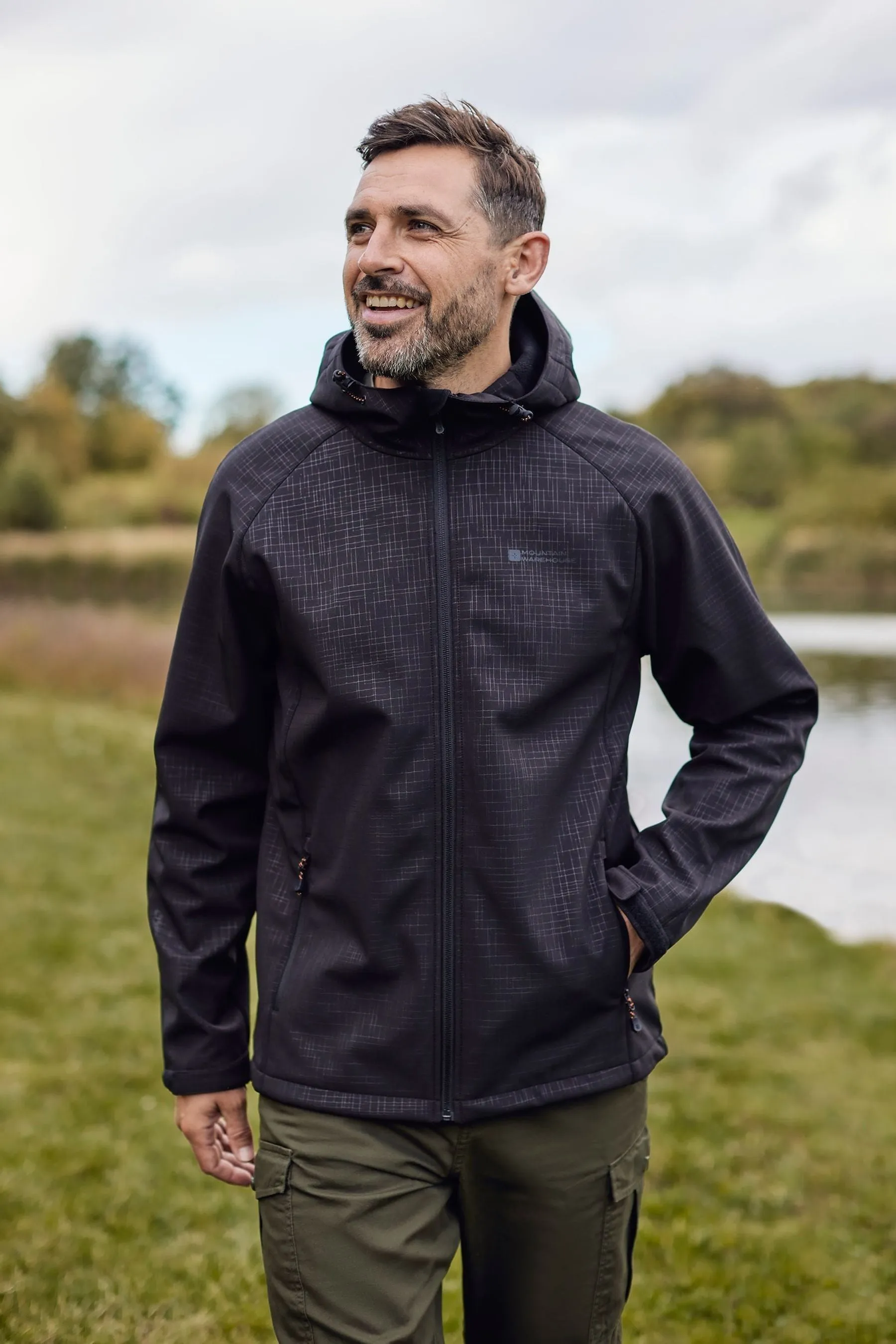 Mountain Warehouse Exodus Mens Showerproof Softshell Coat Jacket    