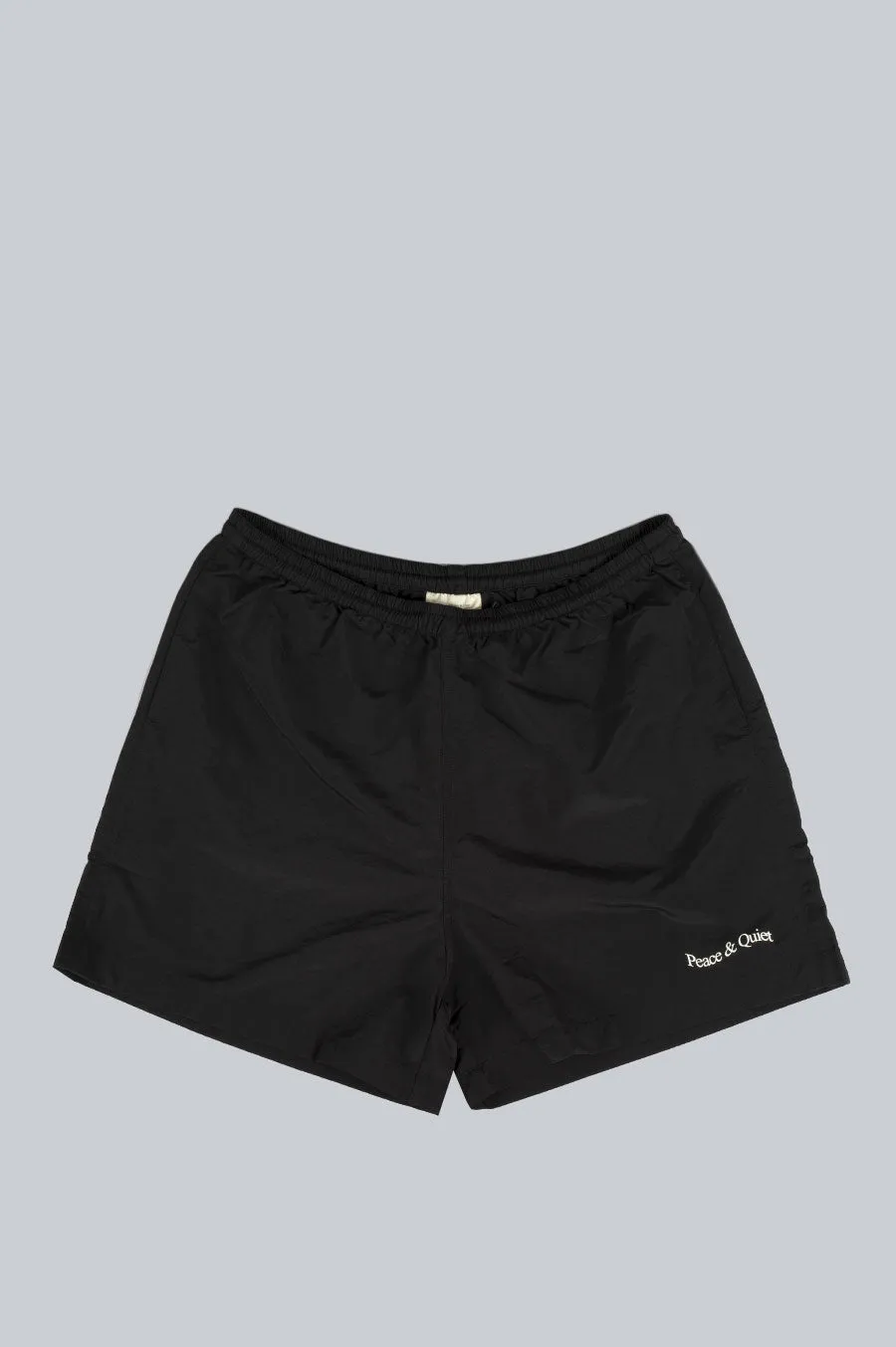 MUSEUM OF PEACE AND QUIET WORDMARK NYLON 5 SHORTS BLACK