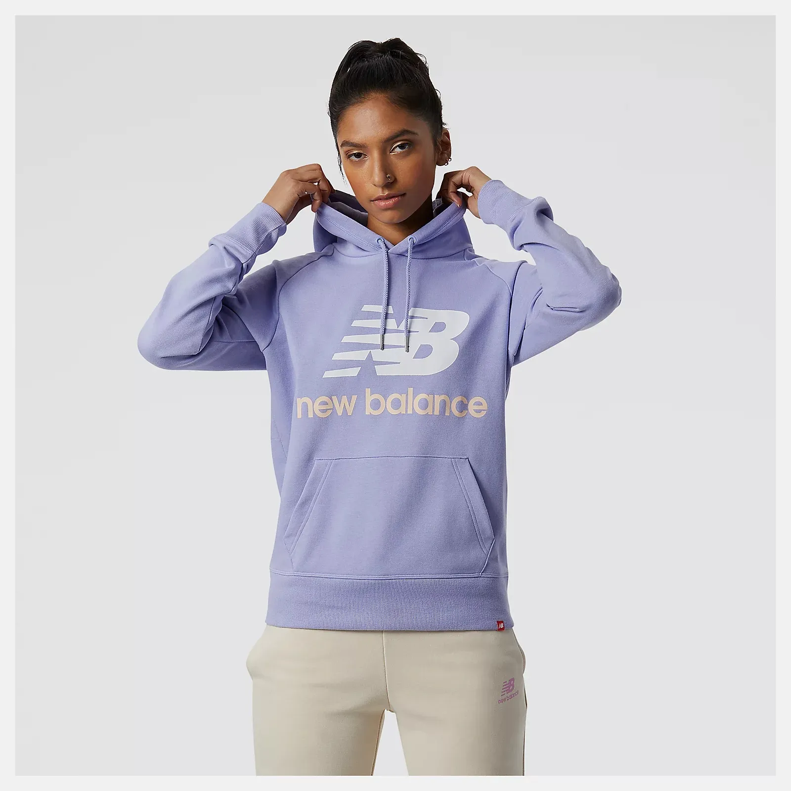New Balance Essentials Pullover Hoodie Felpa Donna
