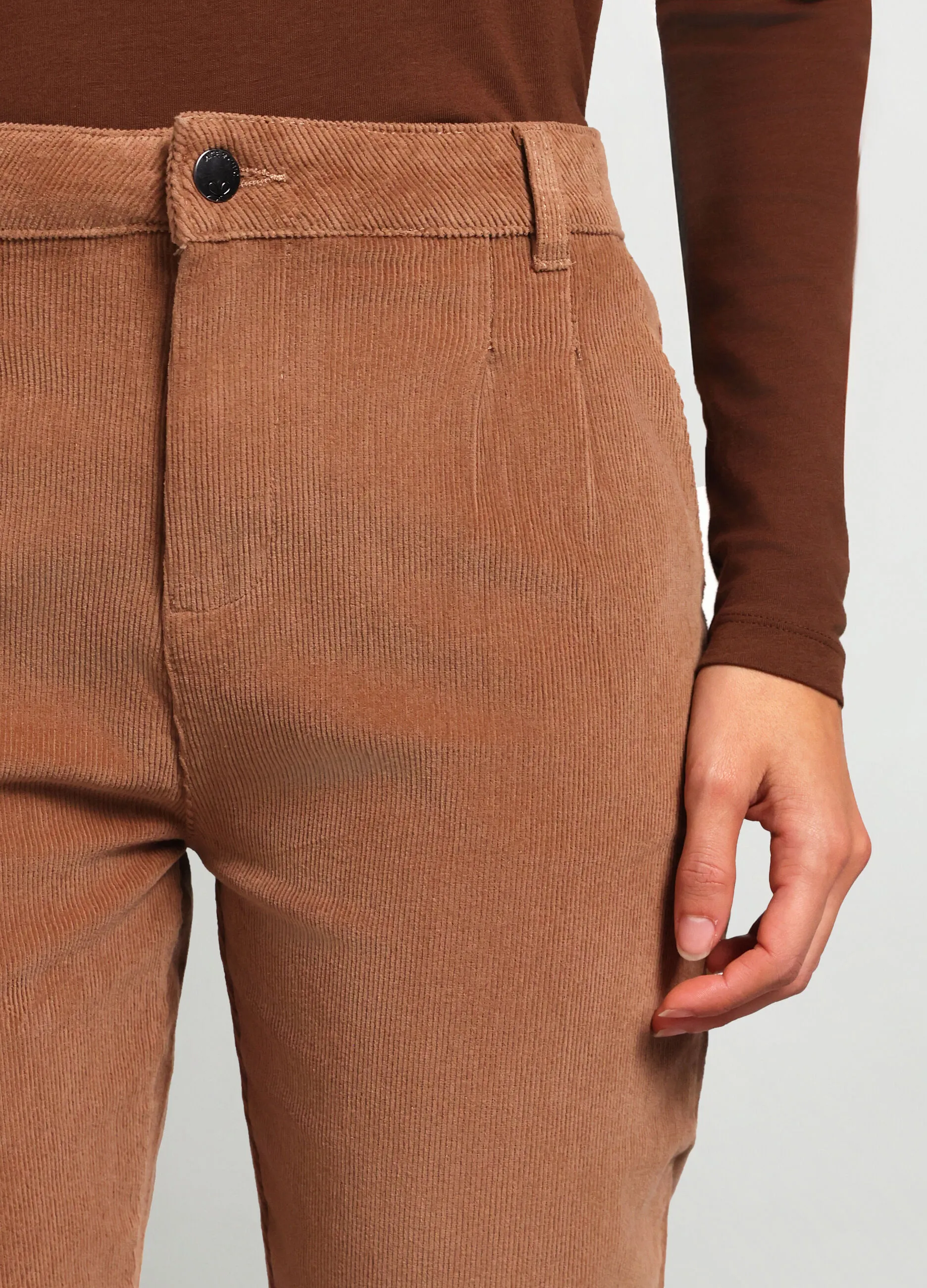NICE & CHIC  Pantaloni in costina di velluto donna