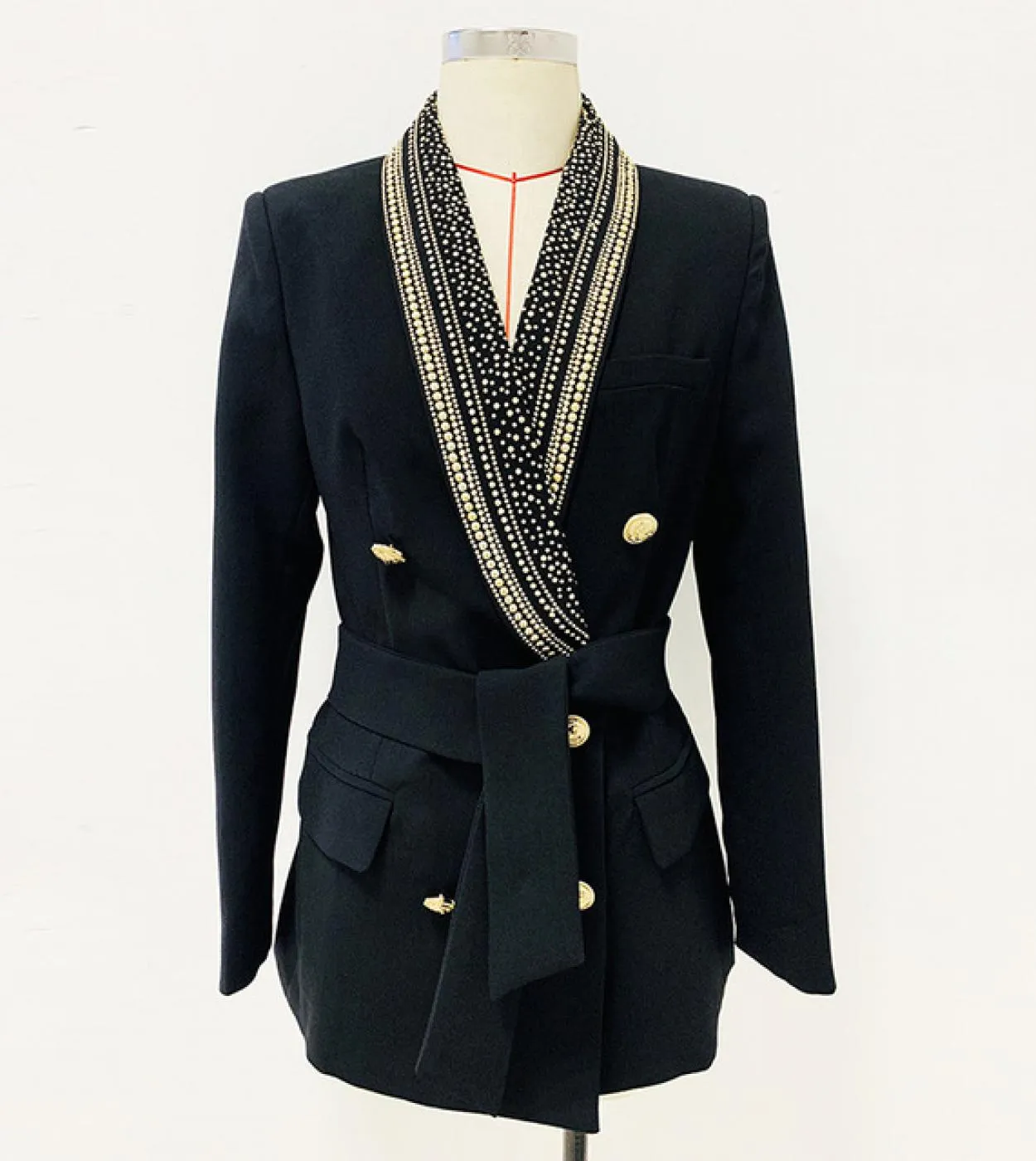 Nuova giacca vintage da donna autunno giacca da donna retrò di qualità con perline di lusso