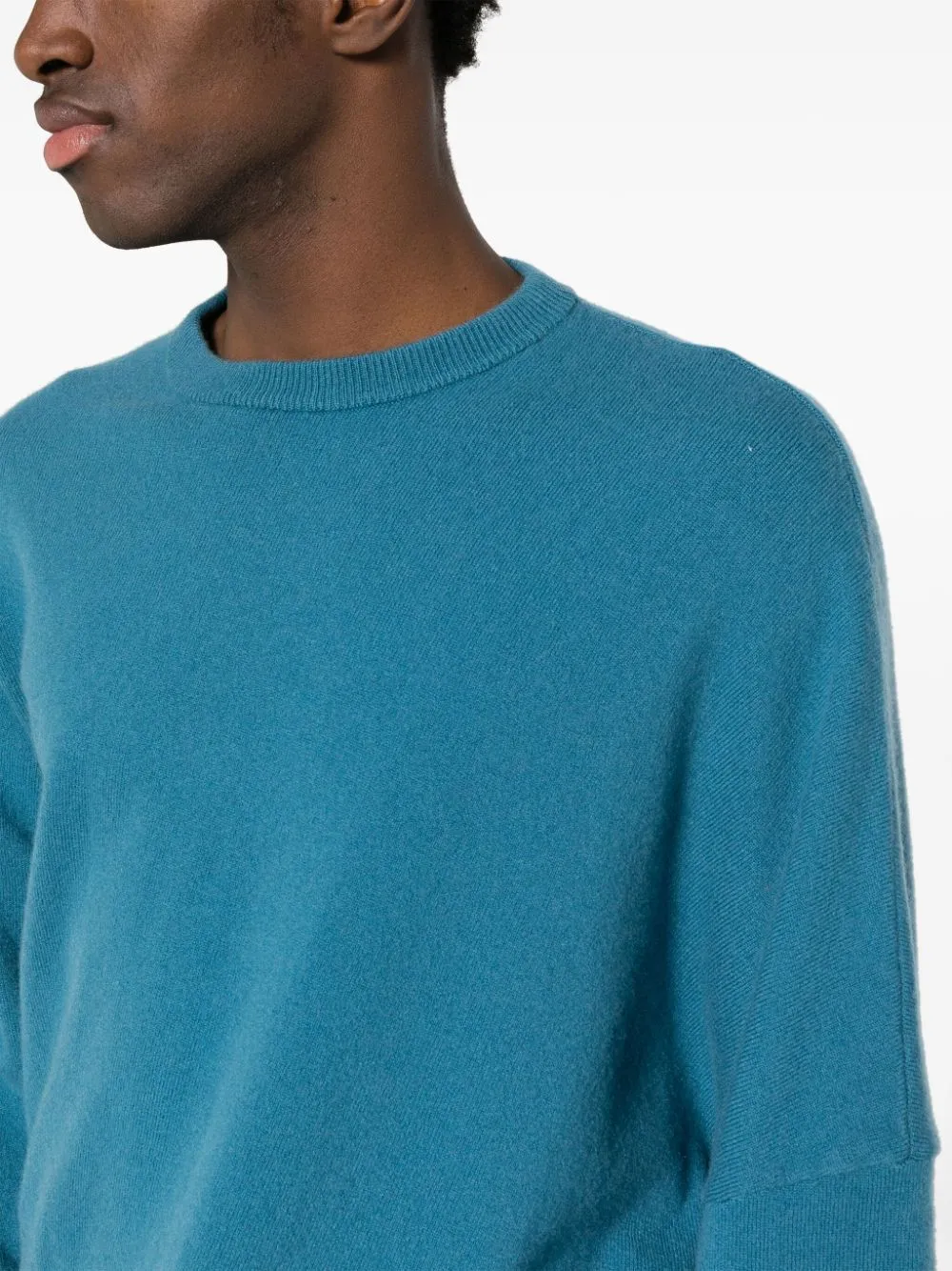 n°288 maglione asimmetrico dia in blu - unisex