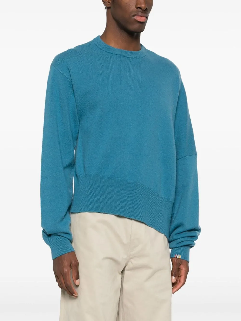 n°288 maglione asimmetrico dia in blu - unisex