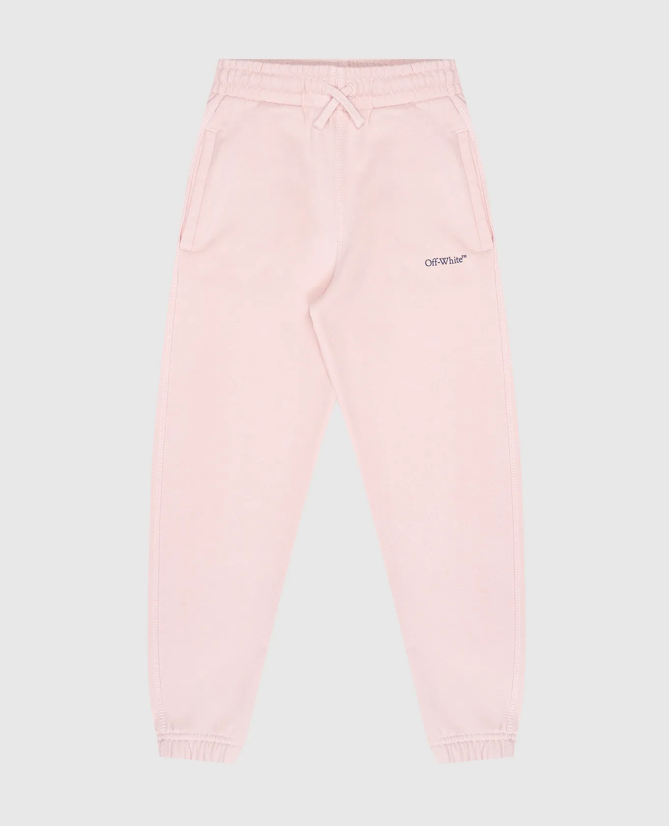 Off-White Joggers rosa baby con stampa logo OGCH001F24FLE002