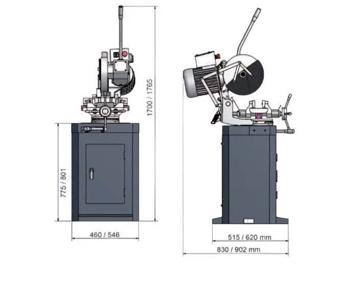 OPTIMUM 057OP2300 Segatrice circolare per metalli, modello CS 315, diametro lama 315 mm - Potenza 400 V
