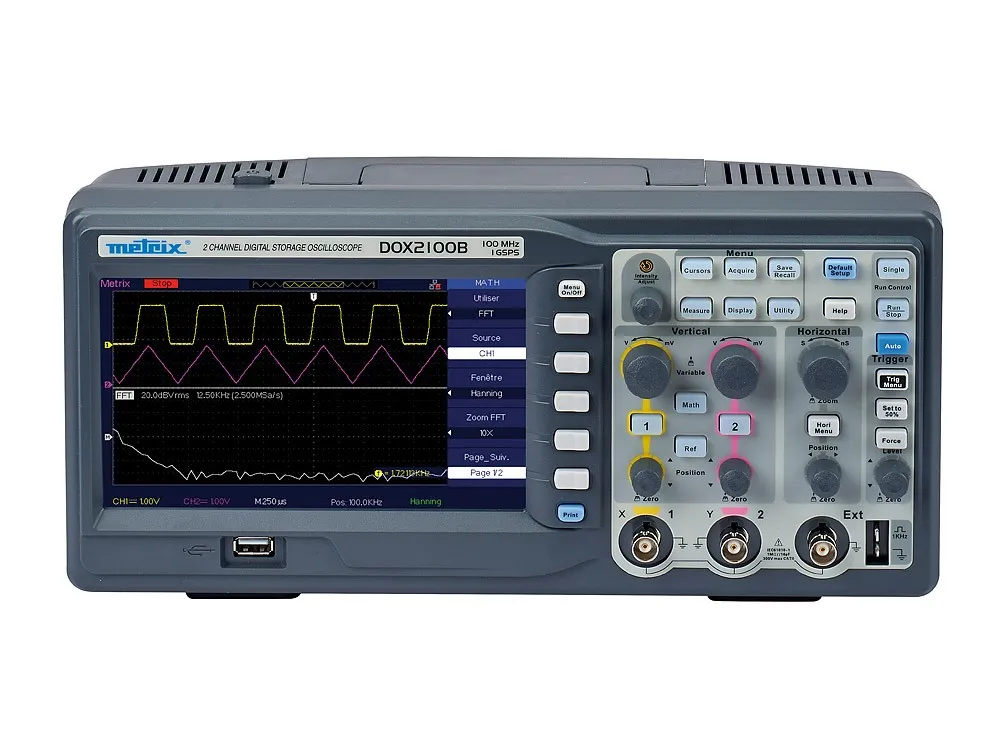 Oscilloscopio Da banco Metrix DOX2100B, 2 ch. analogici, 100MHz