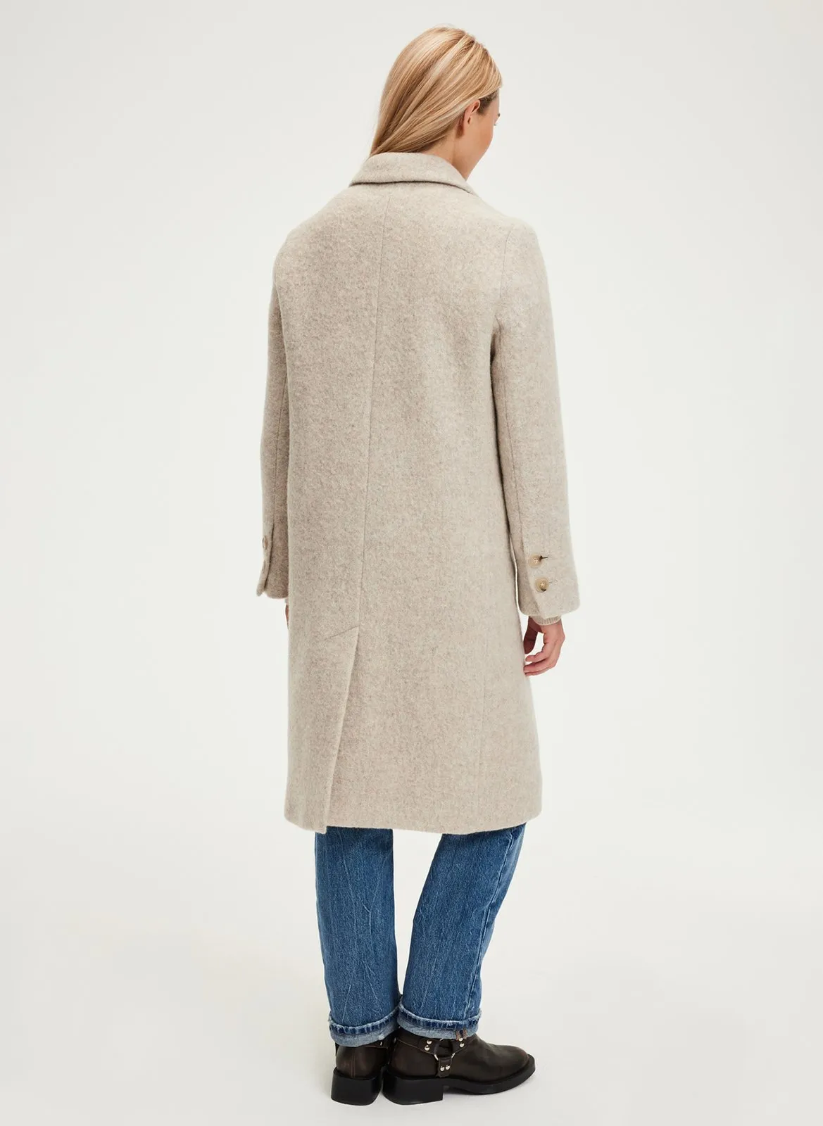  PABLO   LORELIA - Cappotto lungo in lana vergine | Beige