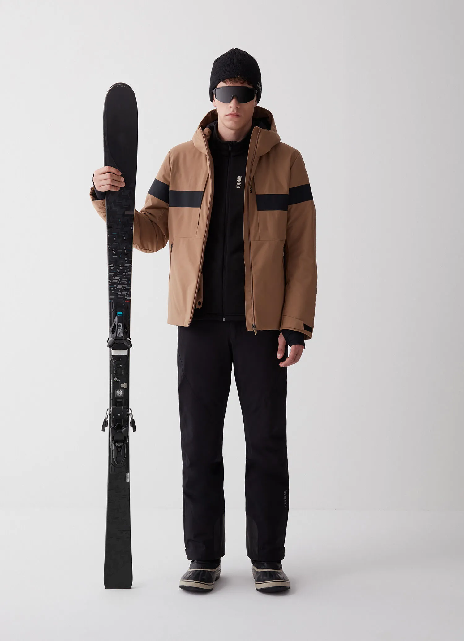 Padded ski jacket with hood