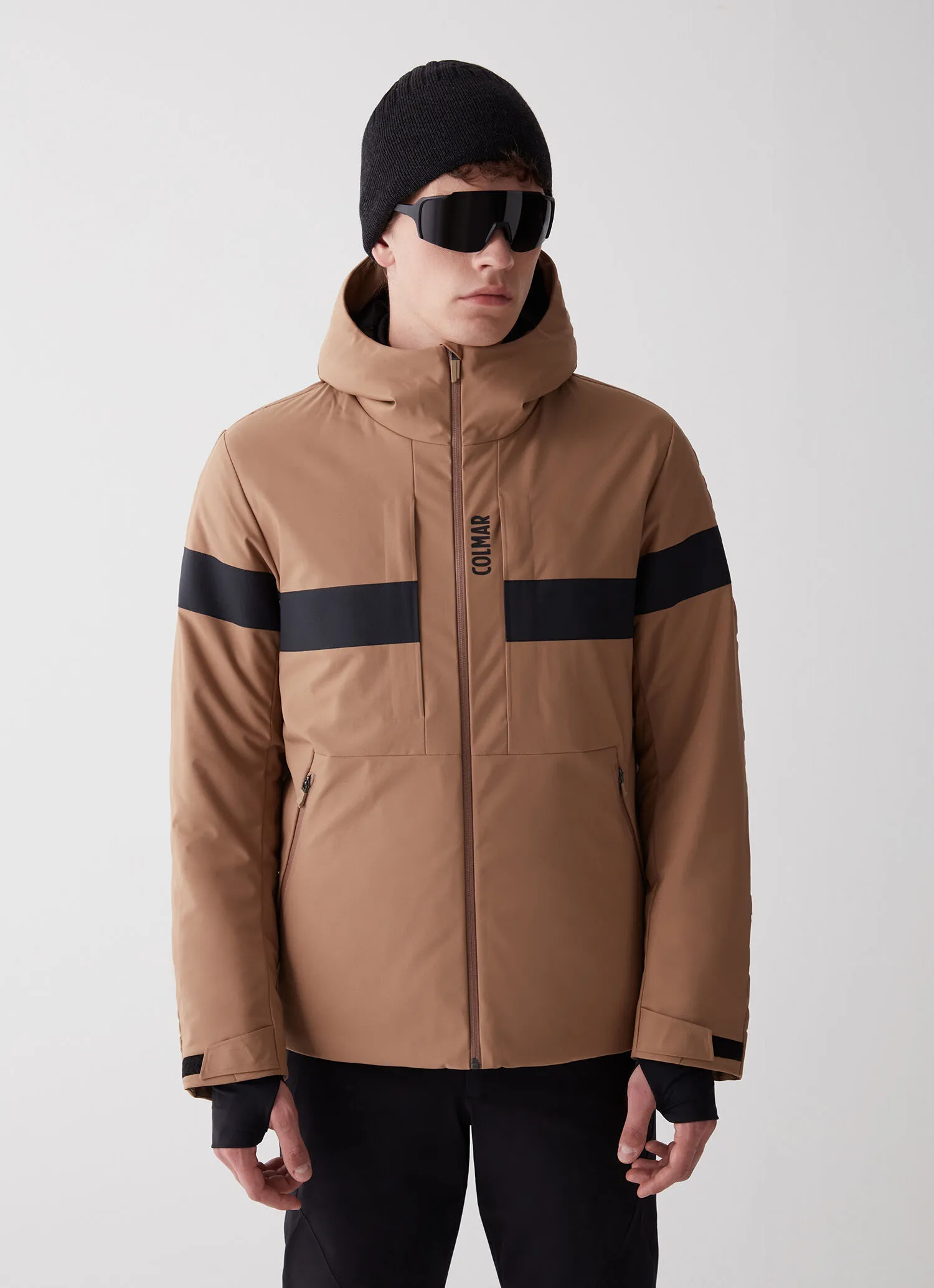 Padded ski jacket with hood