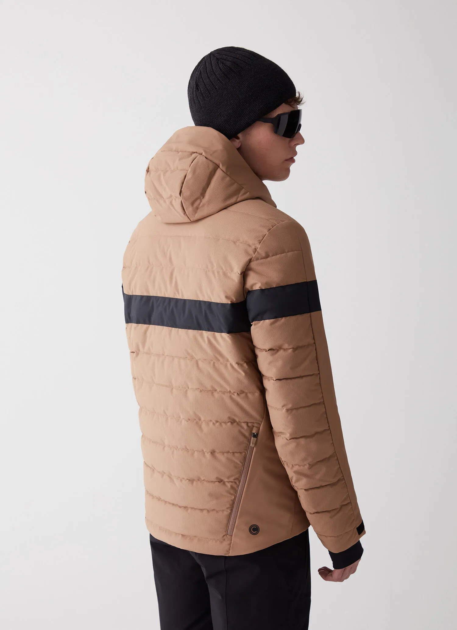 Padded ski jacket with hood