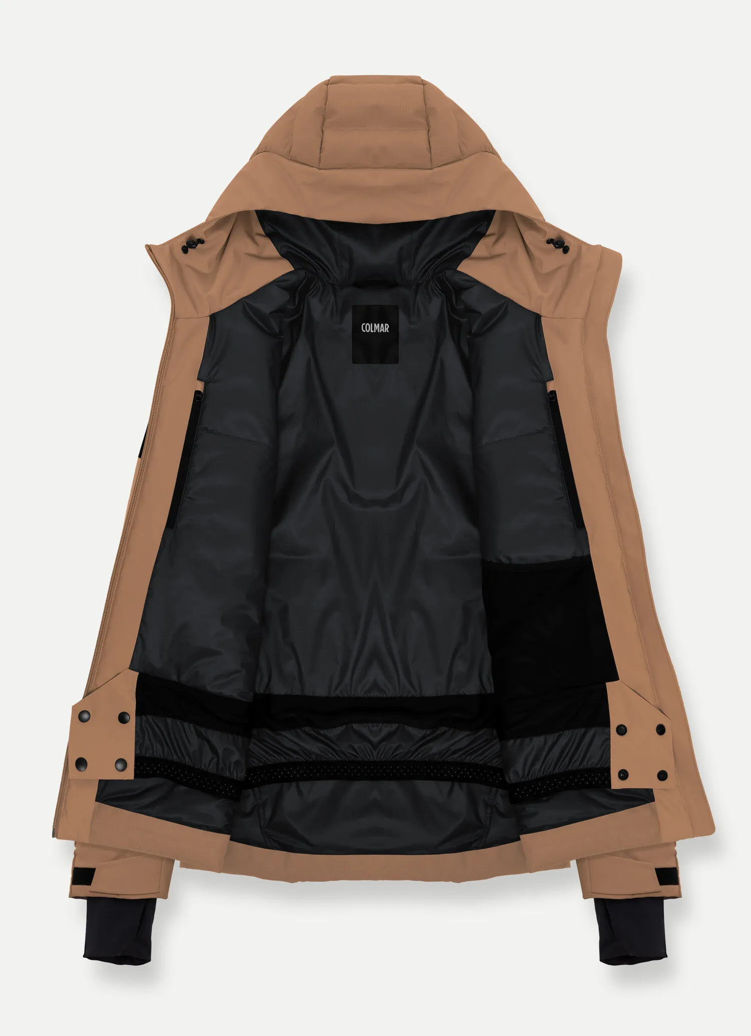 Padded ski jacket with hood