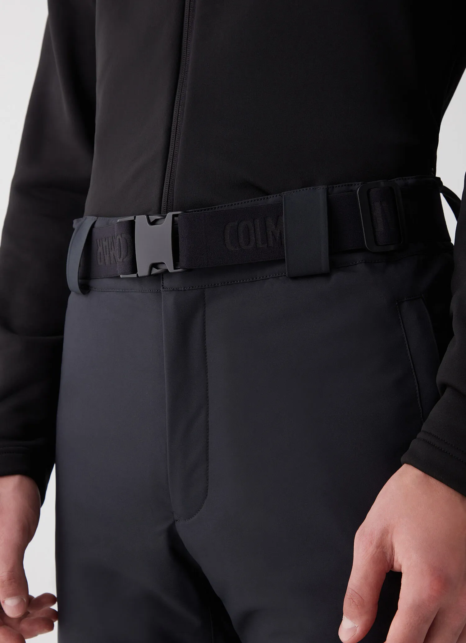 Padded ski pants with belt