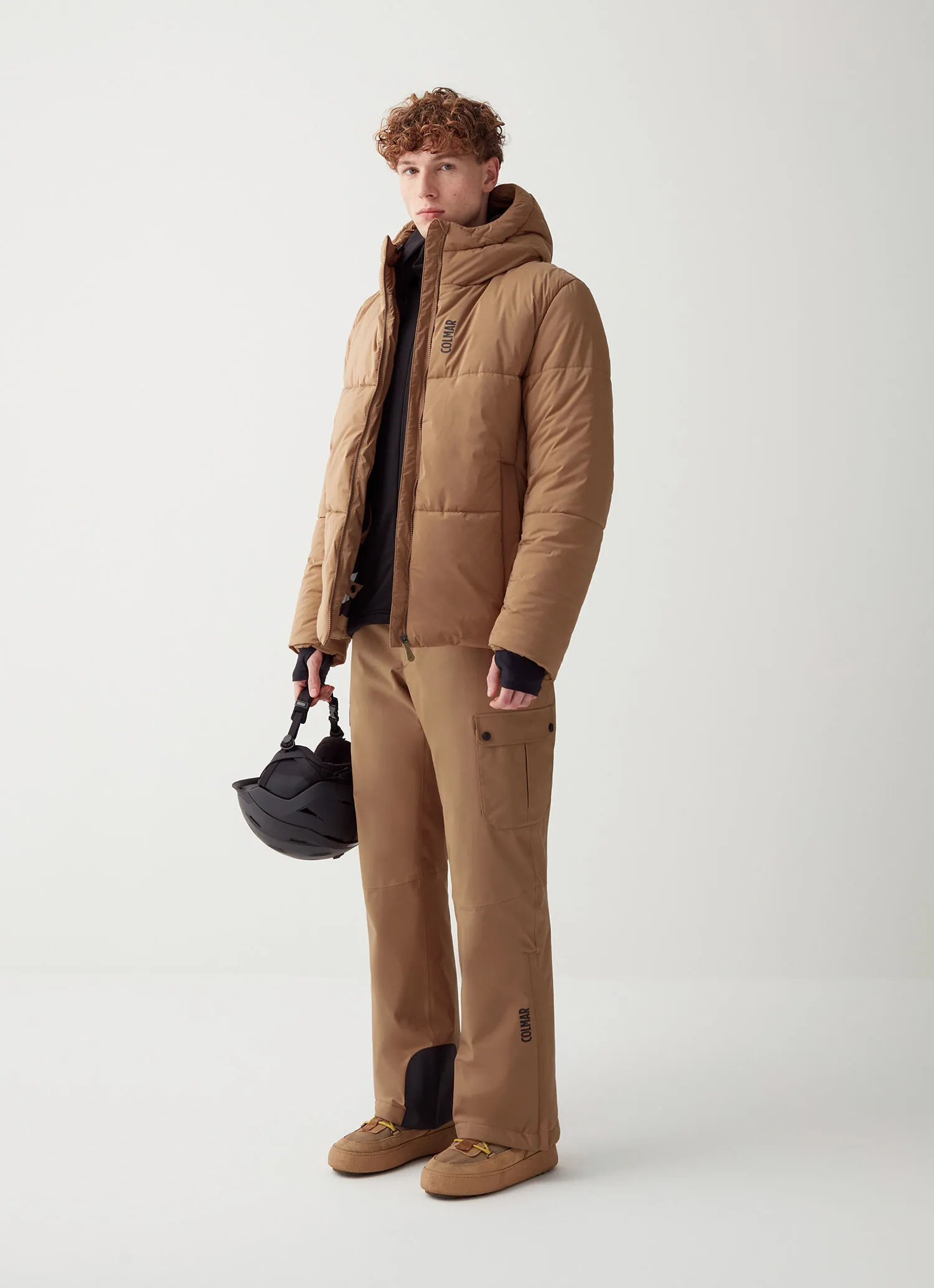 Padded ski trousers with side pockets