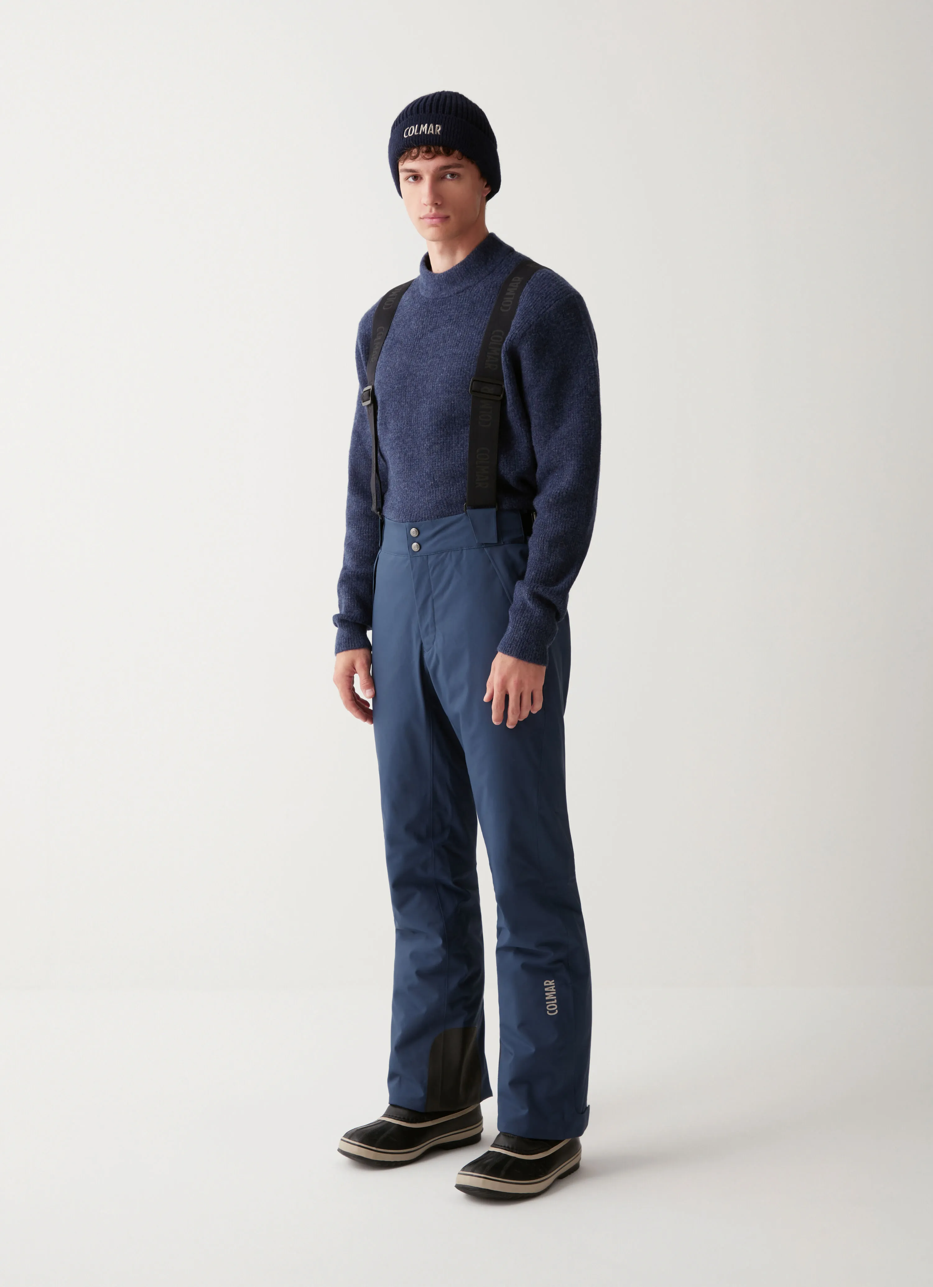 Padded stretch ski dungarees