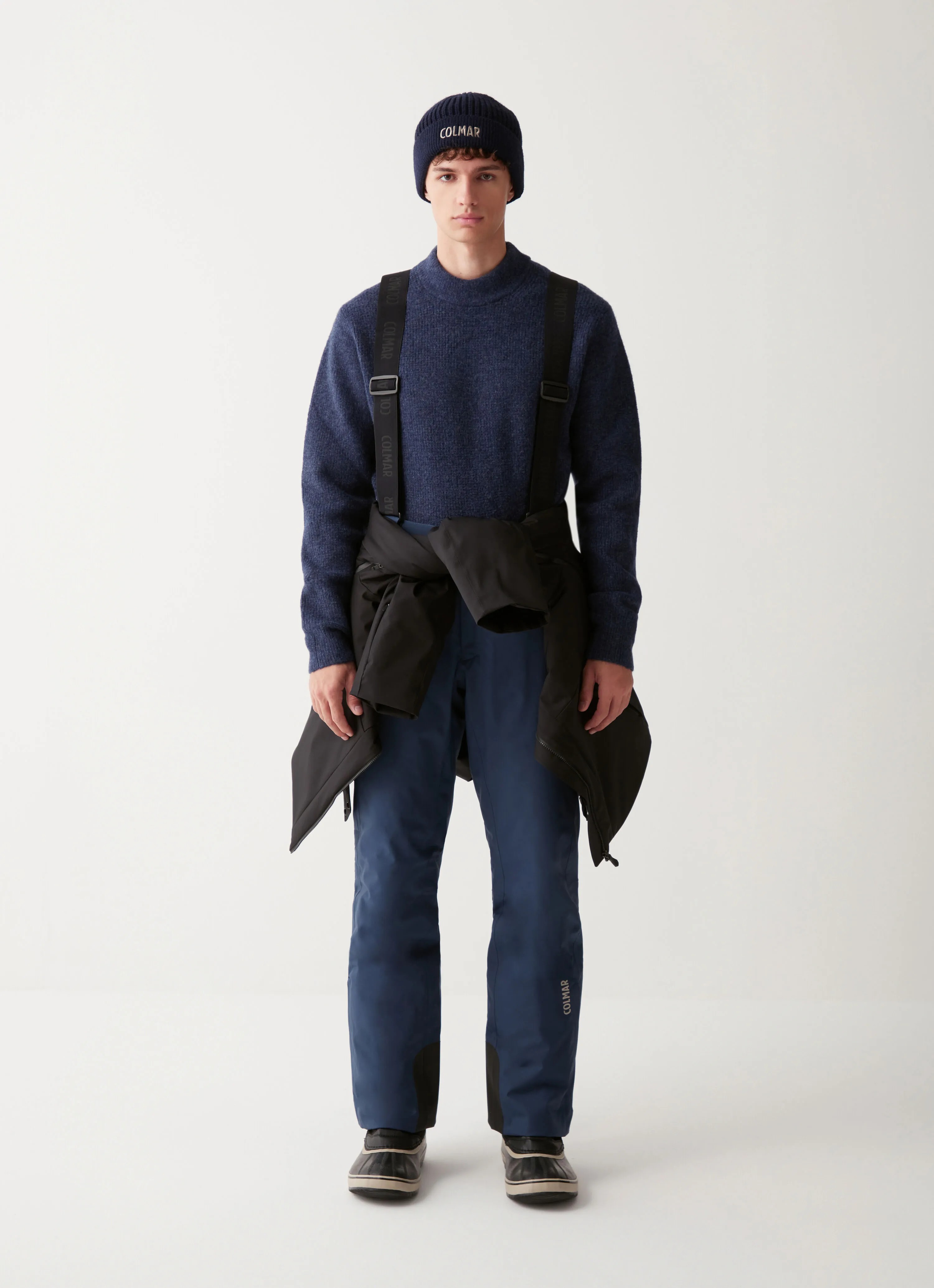 Padded stretch ski dungarees