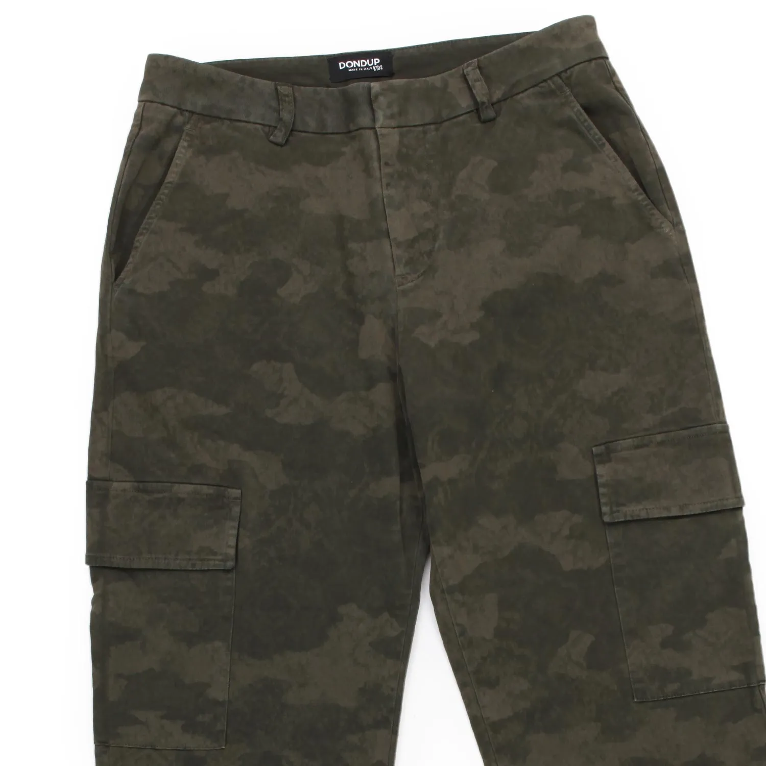 Pantalone Cargo Verde Militare Bambino E Ragazzo