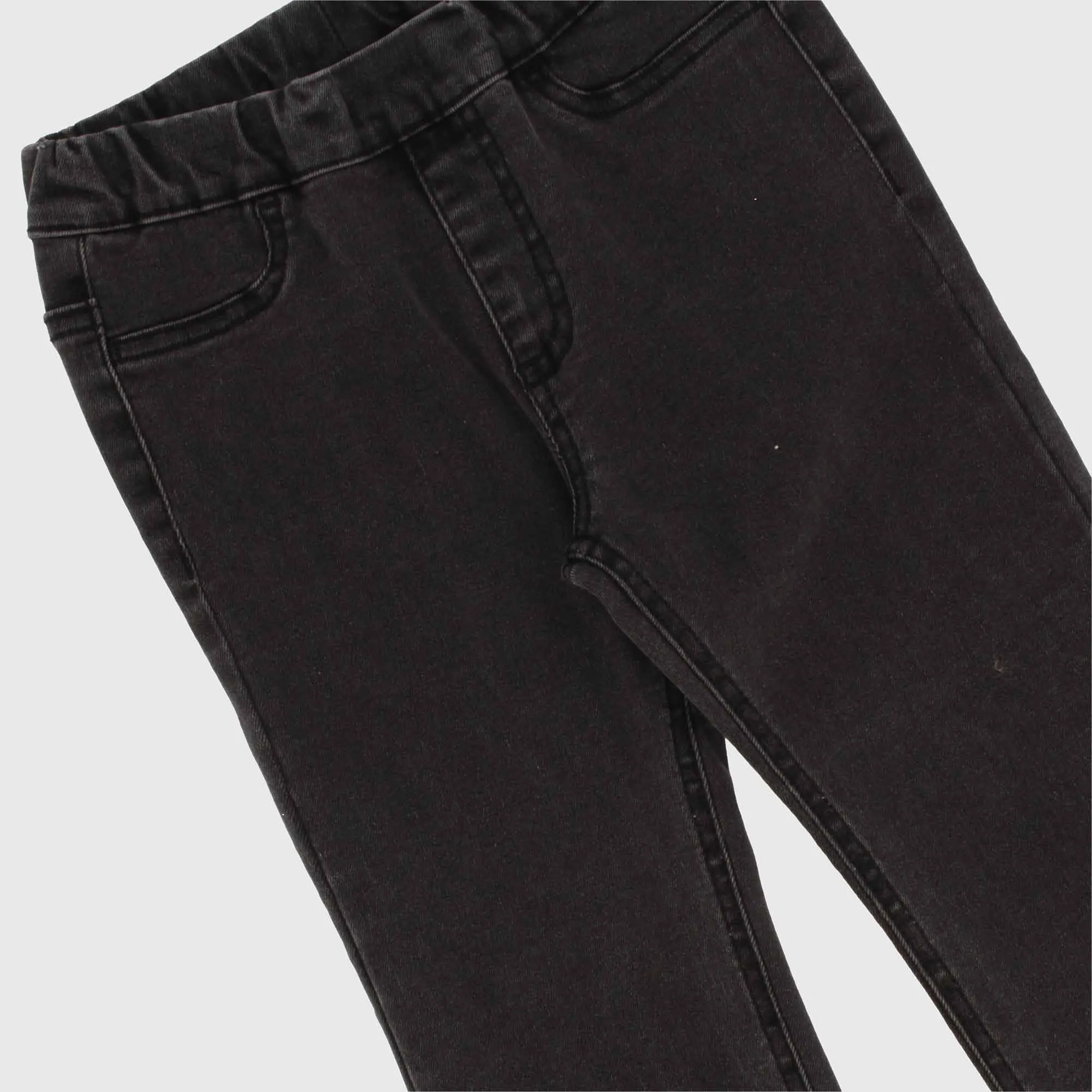 Pantalone in jeans da bambina, nero                                 