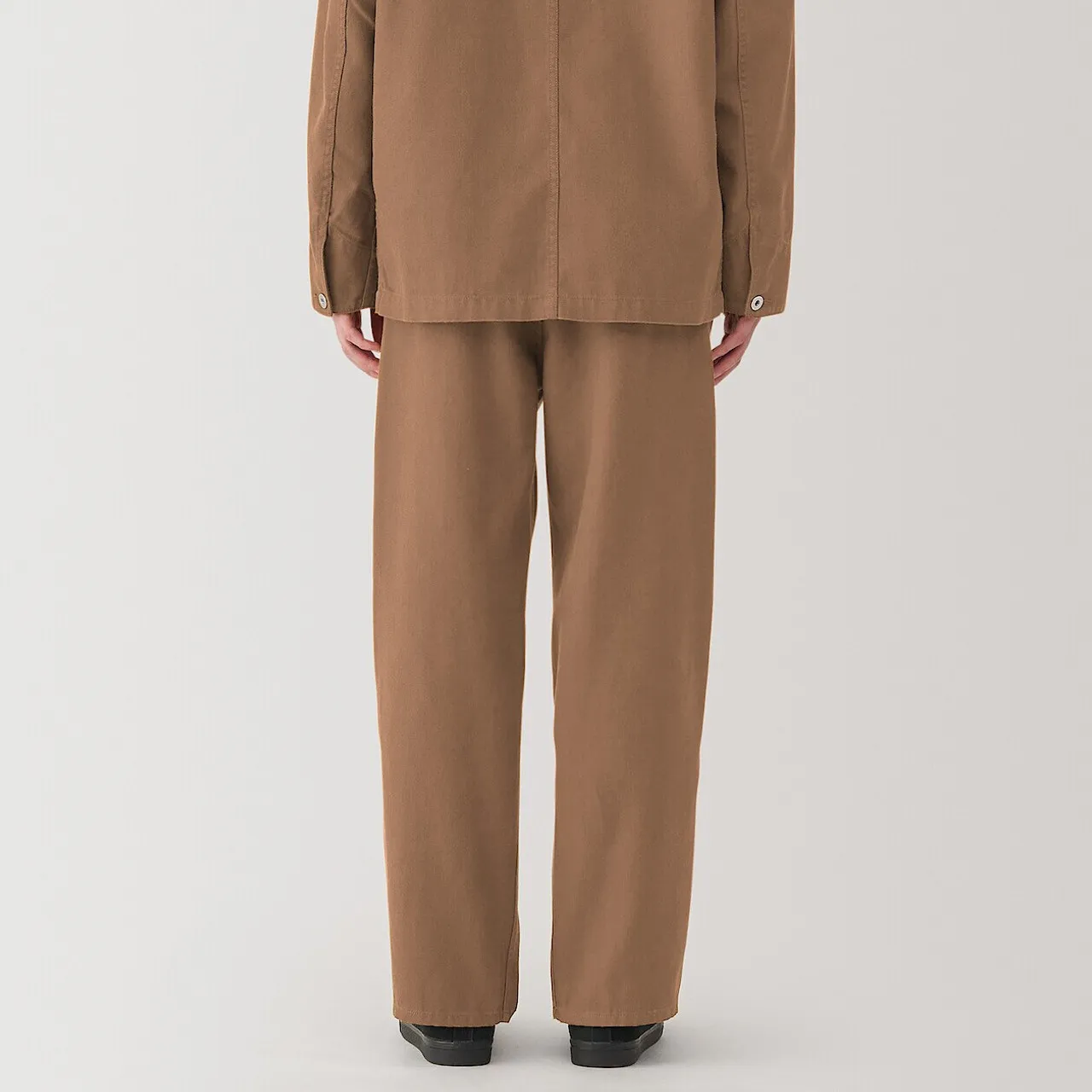Pantaloni a Gamba Larga in Tela Mista a Kapok da Uomo