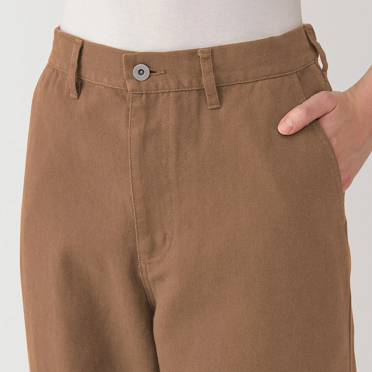 Pantaloni a Gamba Larga in Tela Mista a Kapok da Uomo