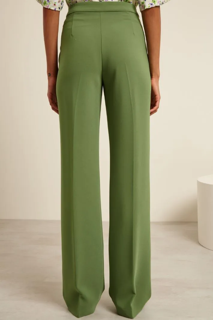 Pantaloni a palazzo in cady
