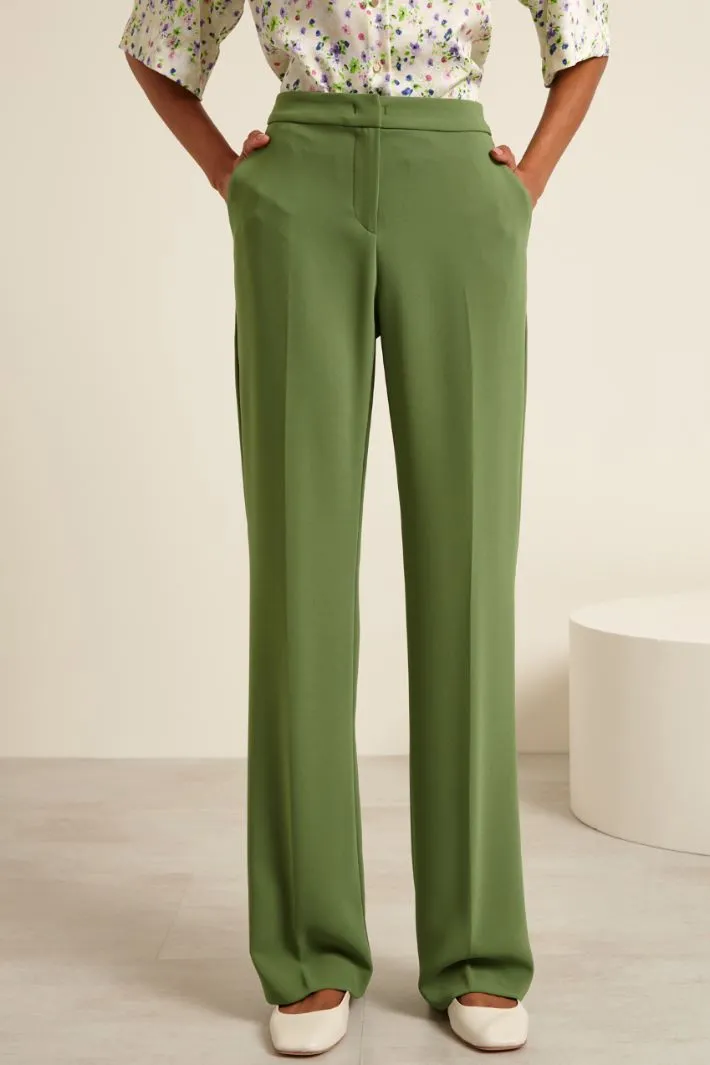 Pantaloni a palazzo in cady