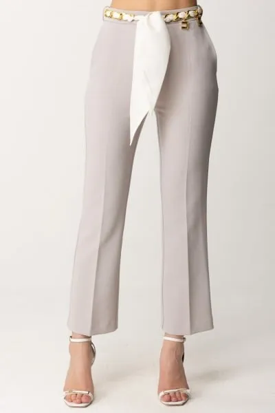 Pantaloni con cintura foulard Perla