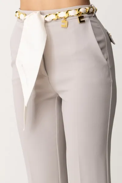 Pantaloni con cintura foulard Perla