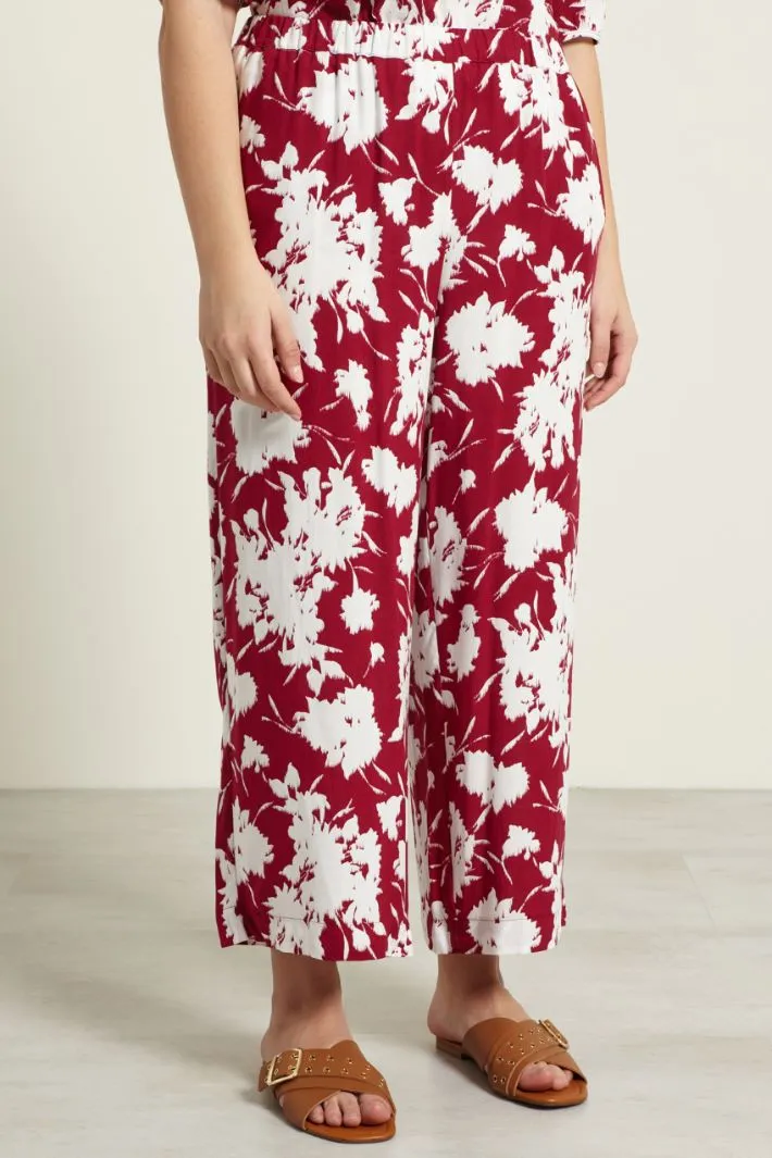 Pantaloni cropped stampati