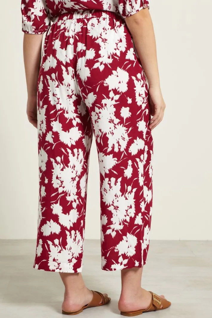 Pantaloni cropped stampati