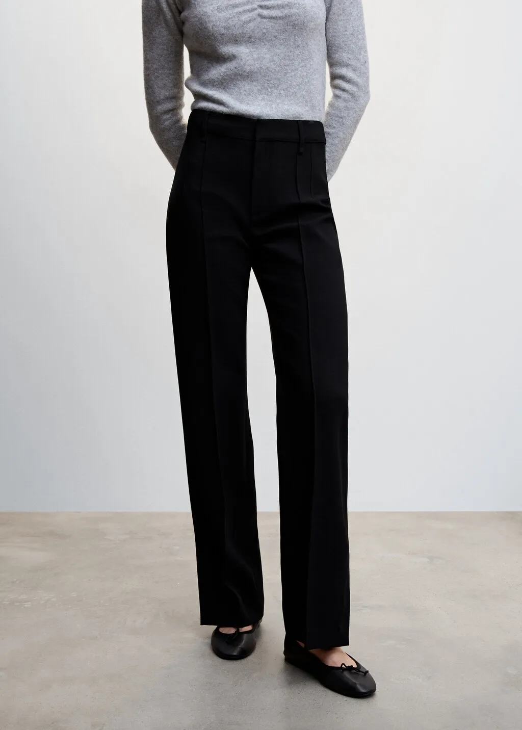 Pantaloni dritti spacchi