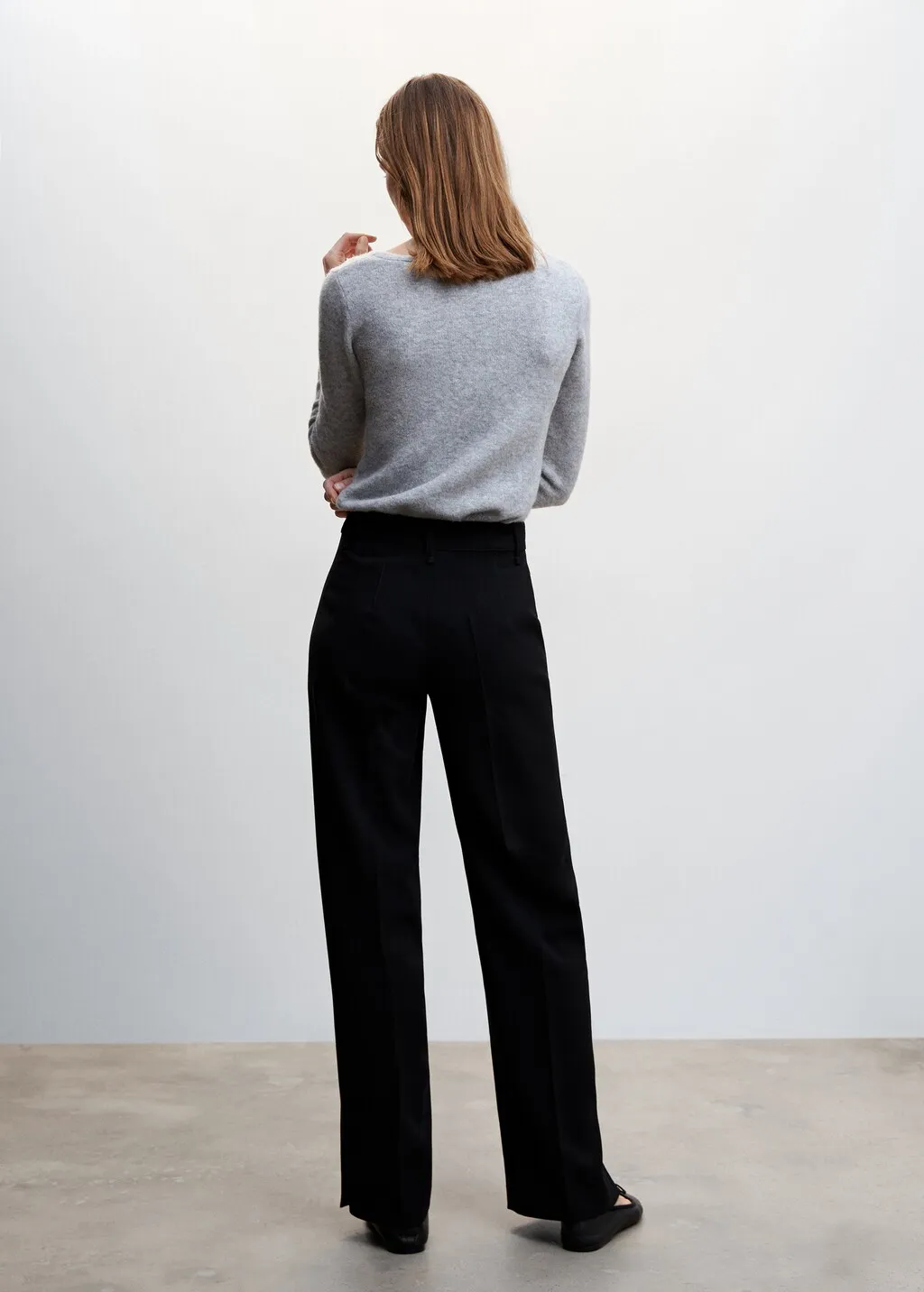 Pantaloni dritti spacchi