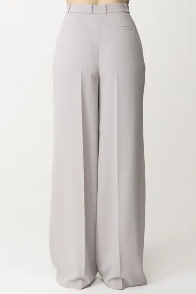 Pantaloni gamba dritta con piega Perla
