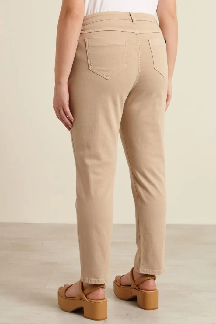 Pantaloni in cotone stretch