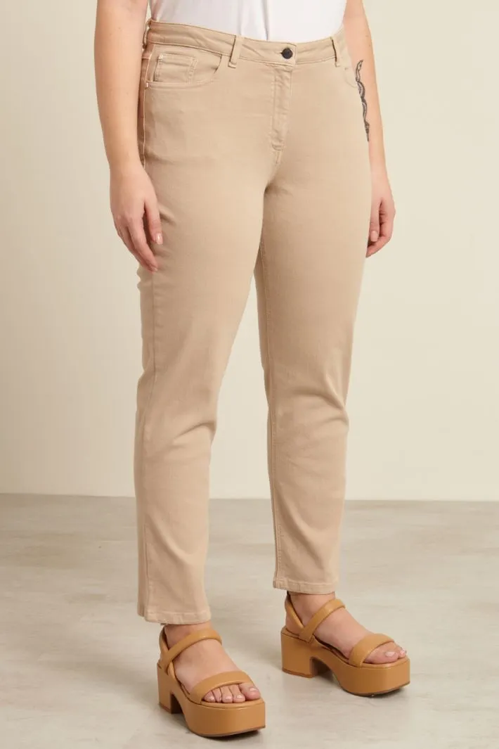 Pantaloni in cotone stretch