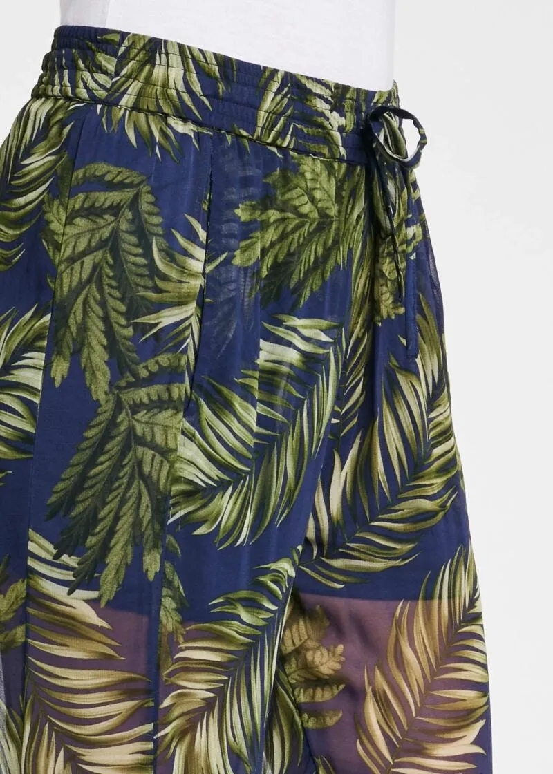 Pantaloni in georgette stampata