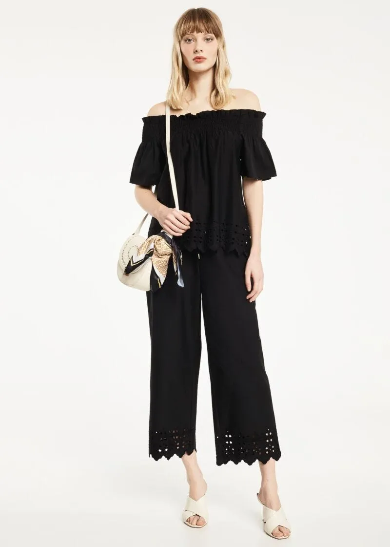 Pantaloni in raso di cotone