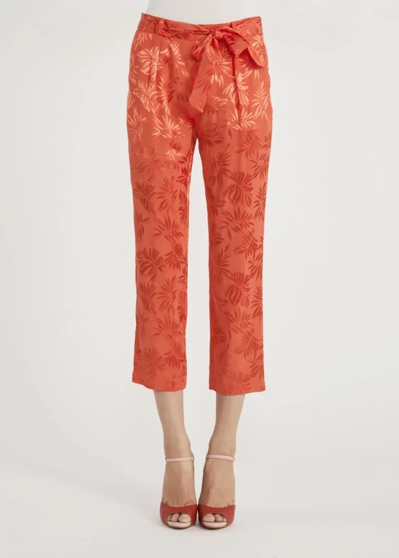 Pantaloni in viscosa jacquard