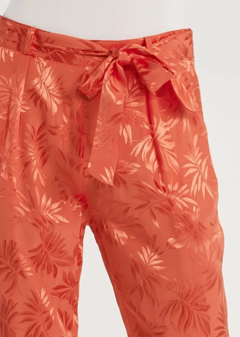 Pantaloni in viscosa jacquard