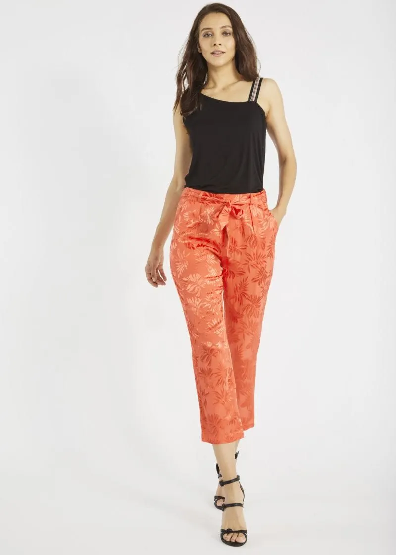 Pantaloni in viscosa jacquard