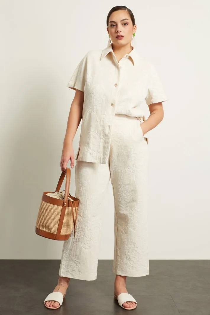 Pantaloni jacquard