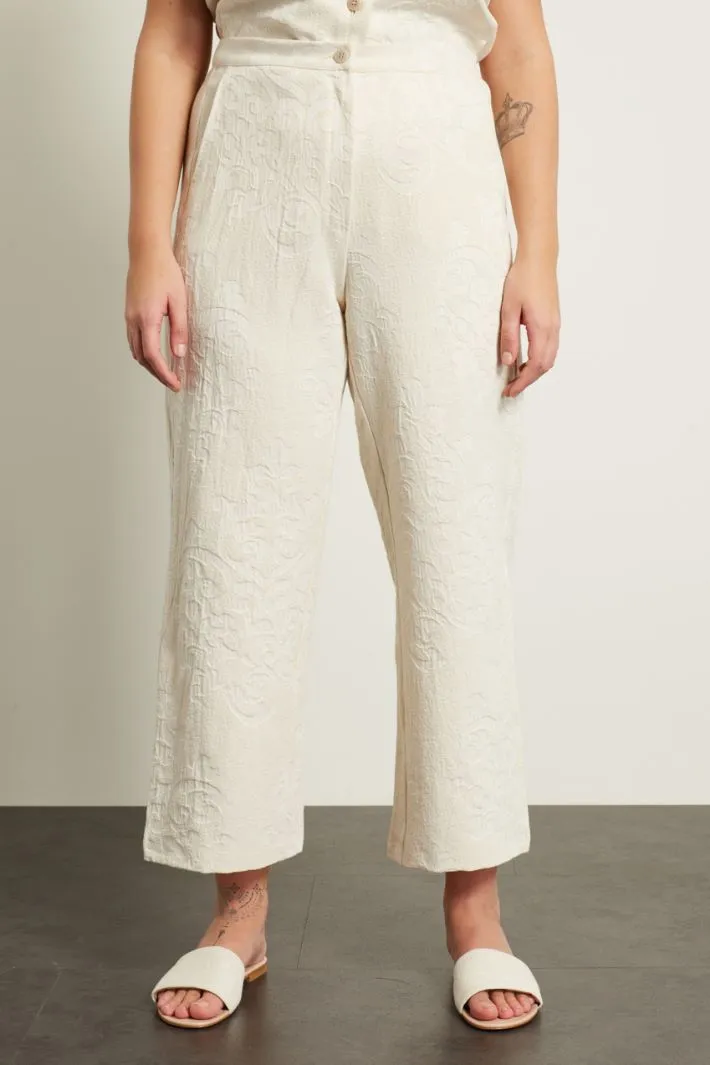 Pantaloni jacquard