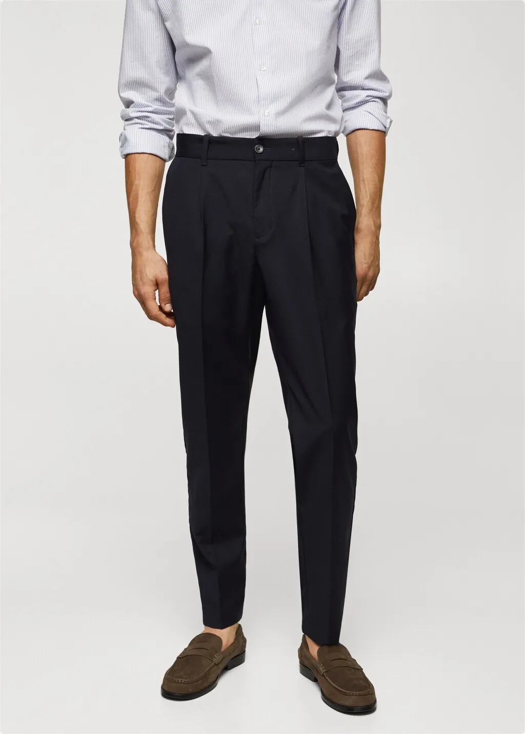 Pantaloni pinces lana vergine 