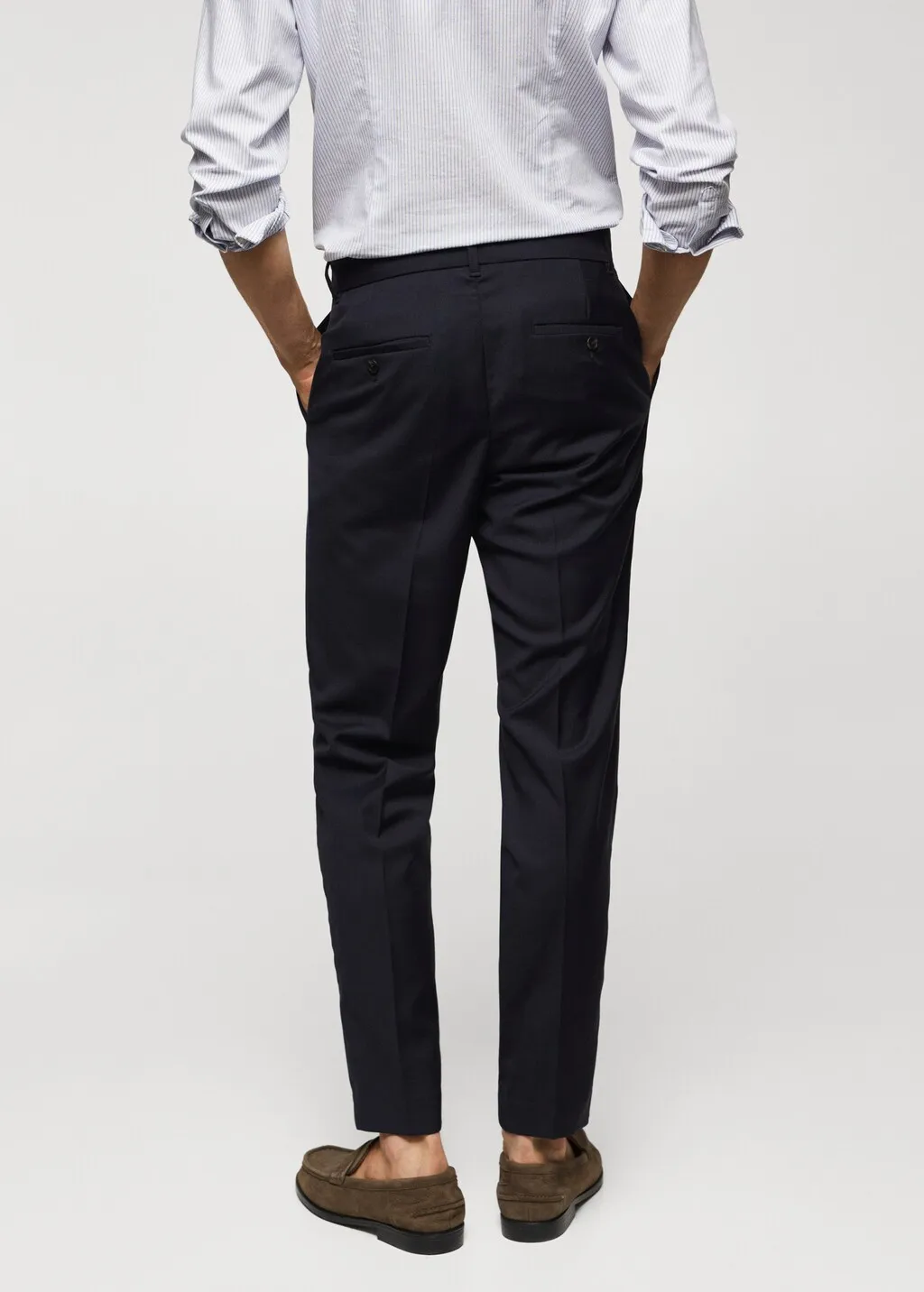 Pantaloni pinces lana vergine 