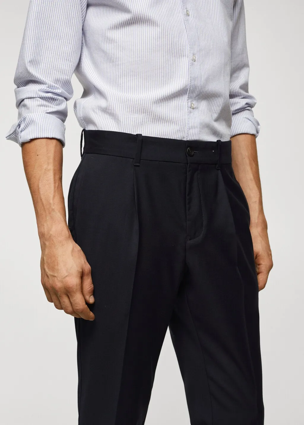 Pantaloni pinces lana vergine 